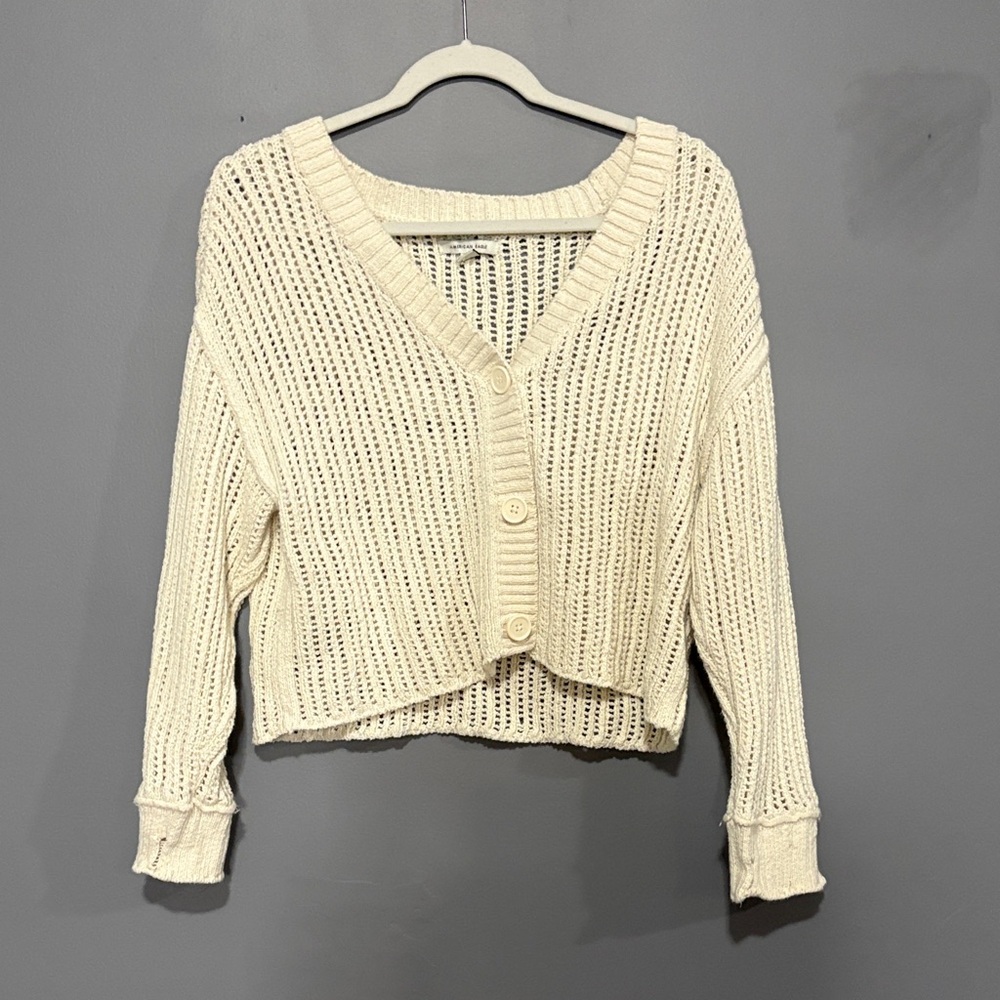 American Eagle Cream Knit Women's Sweater